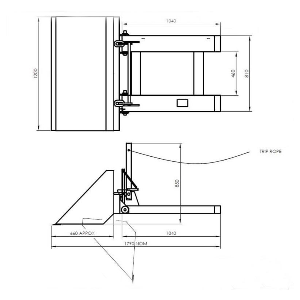 سطل قیف تخلیه لیفتراک details